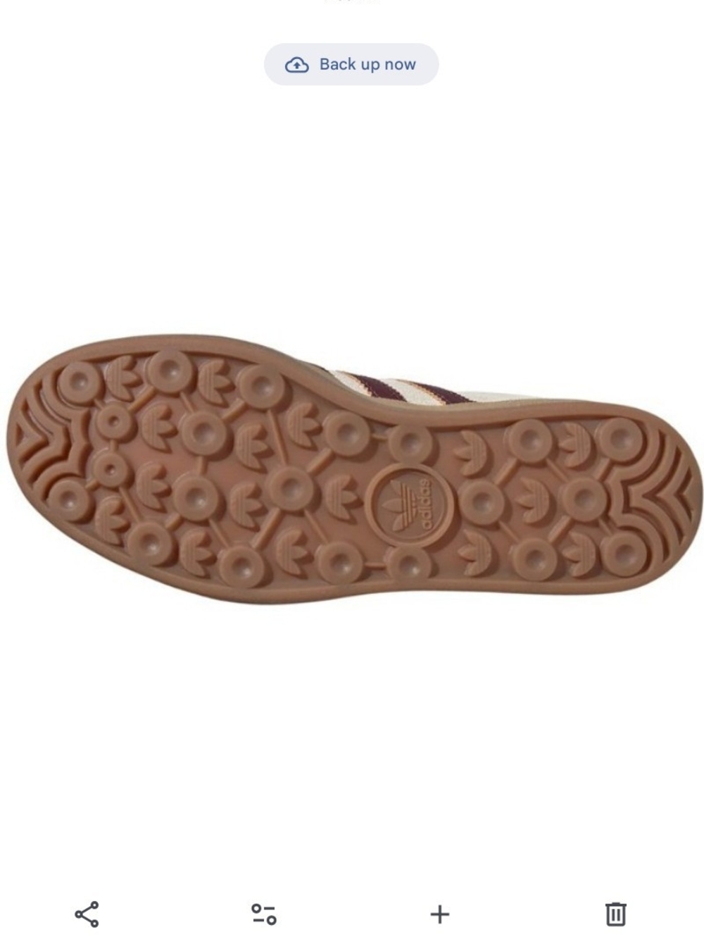 adidas Women’s Gazelle Platform Sneakers in Cream & Burgundy - Picture 3 of 5